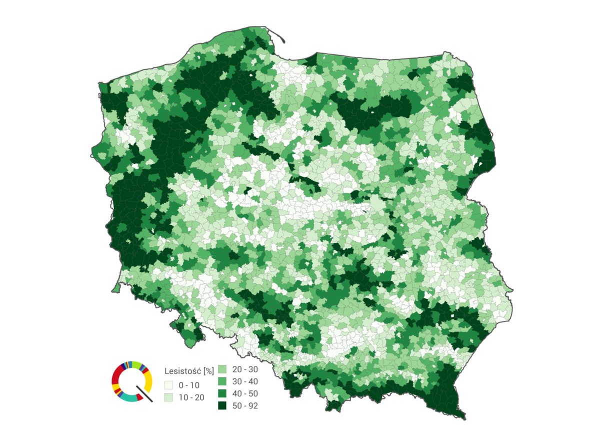 ile jest drzew w Polsce