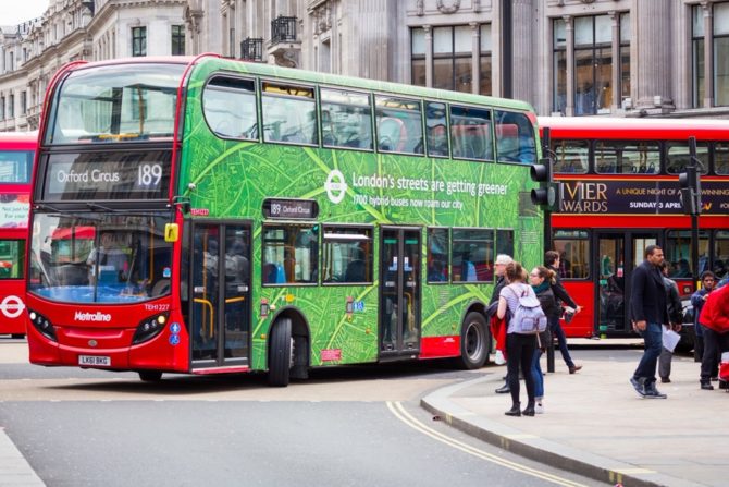 ekologiczne miasta londyn autobus