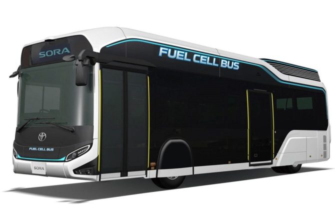 Ekologiczny transport drogowy - wodorowy autobus Toyota Sora / Źródło: Toyota