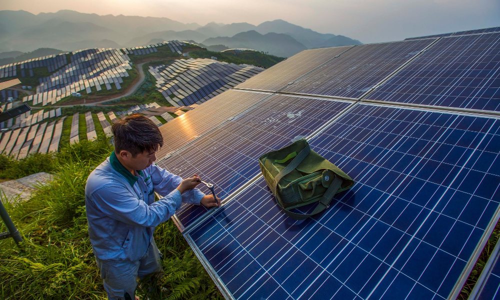 zielona energia montaż paneli PV Chiny